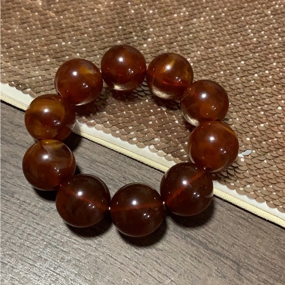Brown Bubble stretch bracelet - Picture 3 of 7